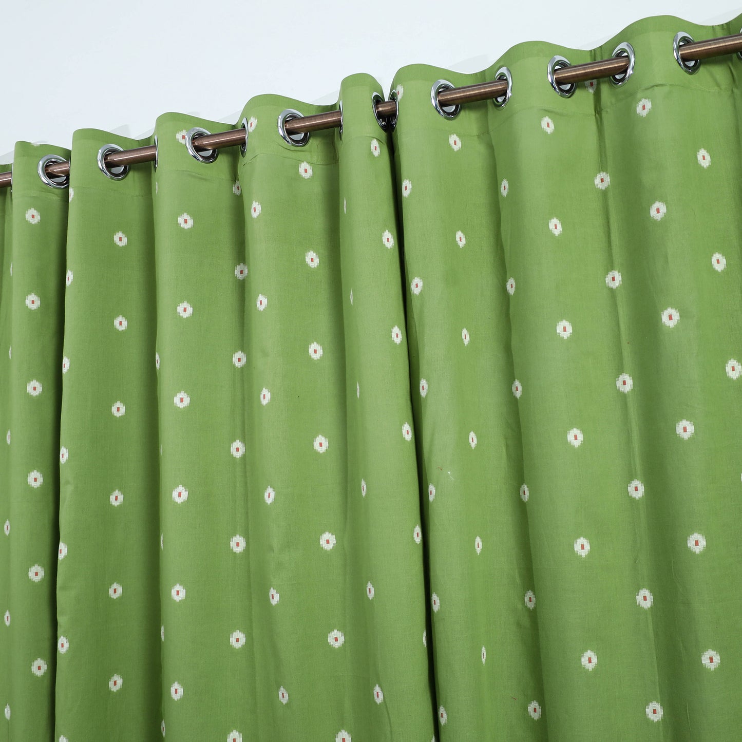 Green - Cotton Window Jacquard Curtain (5 x 3 Feet) 25