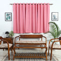 Pink - Cotton Window Jacquard Curtain (5 x 3 Feet) 26