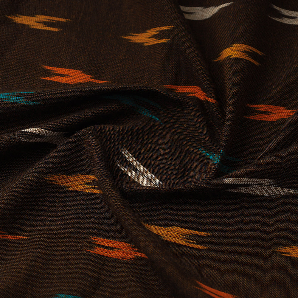 Black - Handloom Cotton Pochampally Ikat Fabric 22