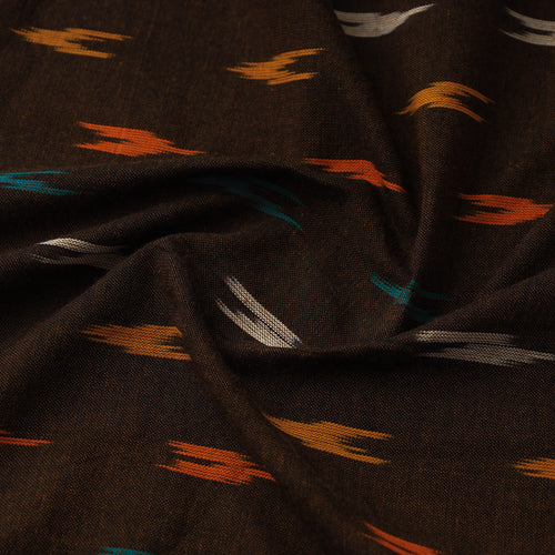 Black - Handloom Cotton Pochampally Ikat Fabric 22