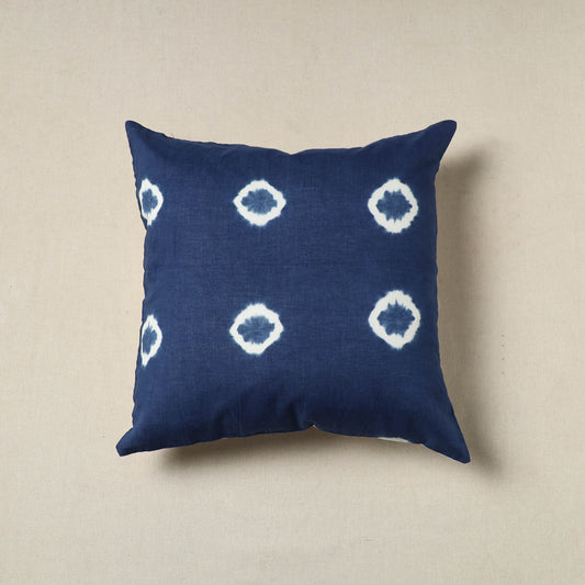 Blue - Shibori Tie-Dye Cotton Cushion Cover 05