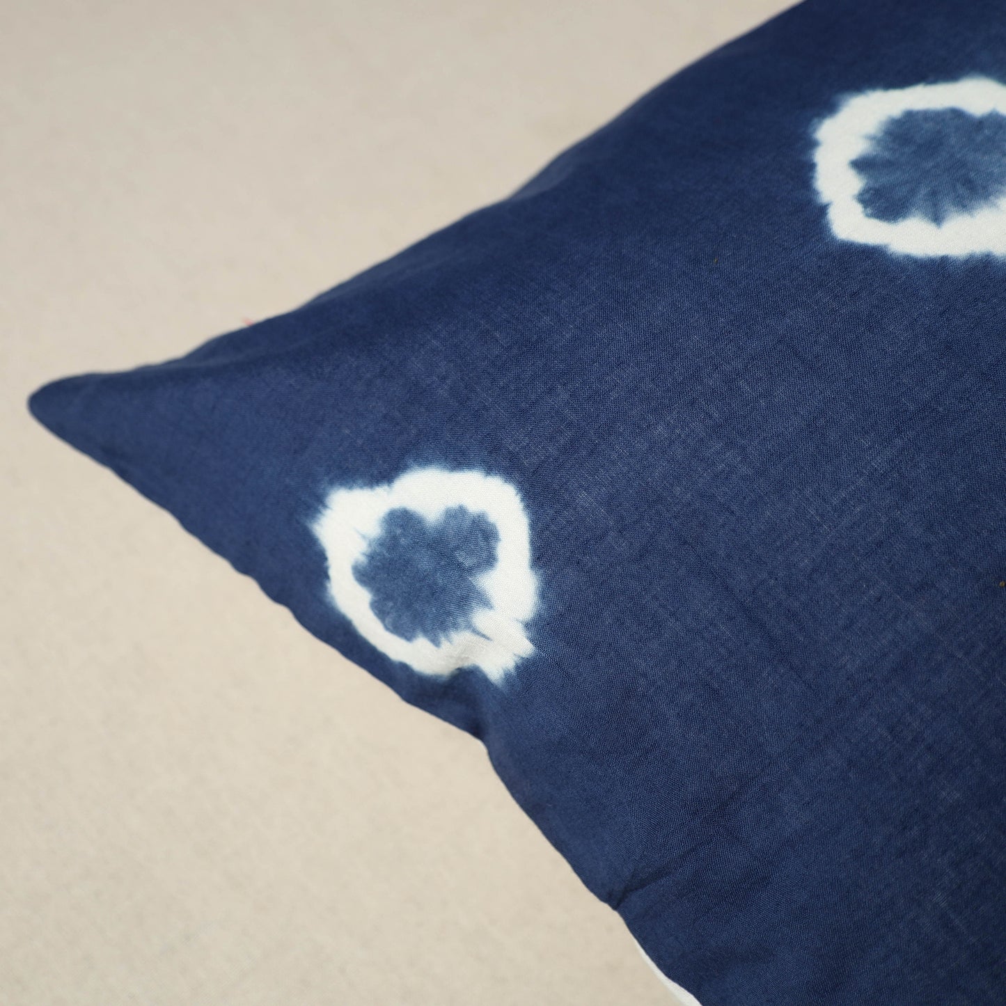 Blue - Shibori Tie-Dye Cotton Cushion Cover 05