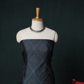 Pochampally Ikat Silk Cotton Kurta,Bottom & Dupatta Unstitched Dress Material Suit Set 11