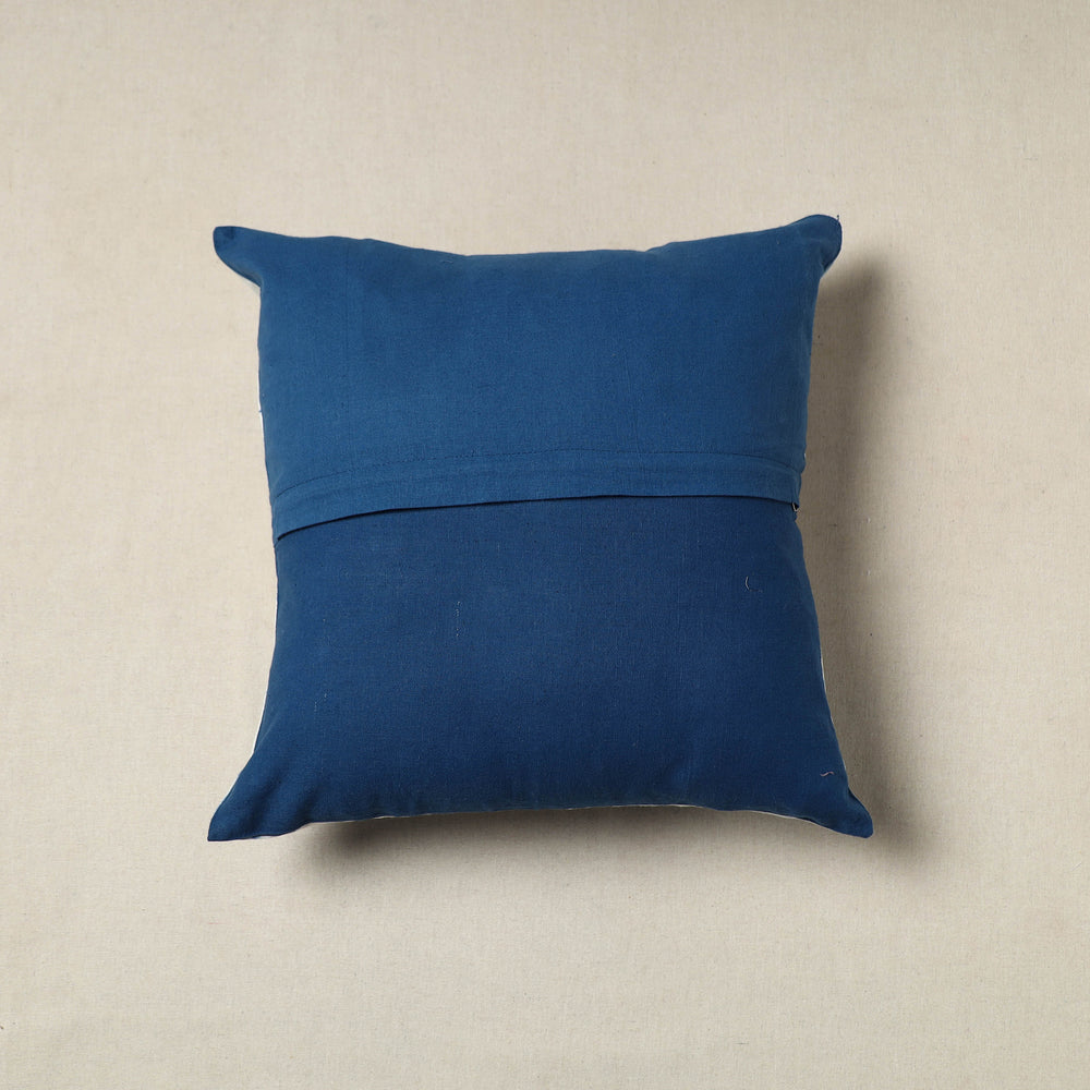 Blue - Shibori Tie-Dye Cotton Cushion Cover 04