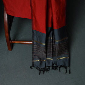 Pochampally Ikat Silk Cotton Kurta,Bottom & Dupatta Unstitched Dress Material Suit Set 11
