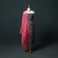Pink - Kutch Hand Block Batik Print Kota Doria Cotton 3pc Unstitched Dress Material Suit Set 07