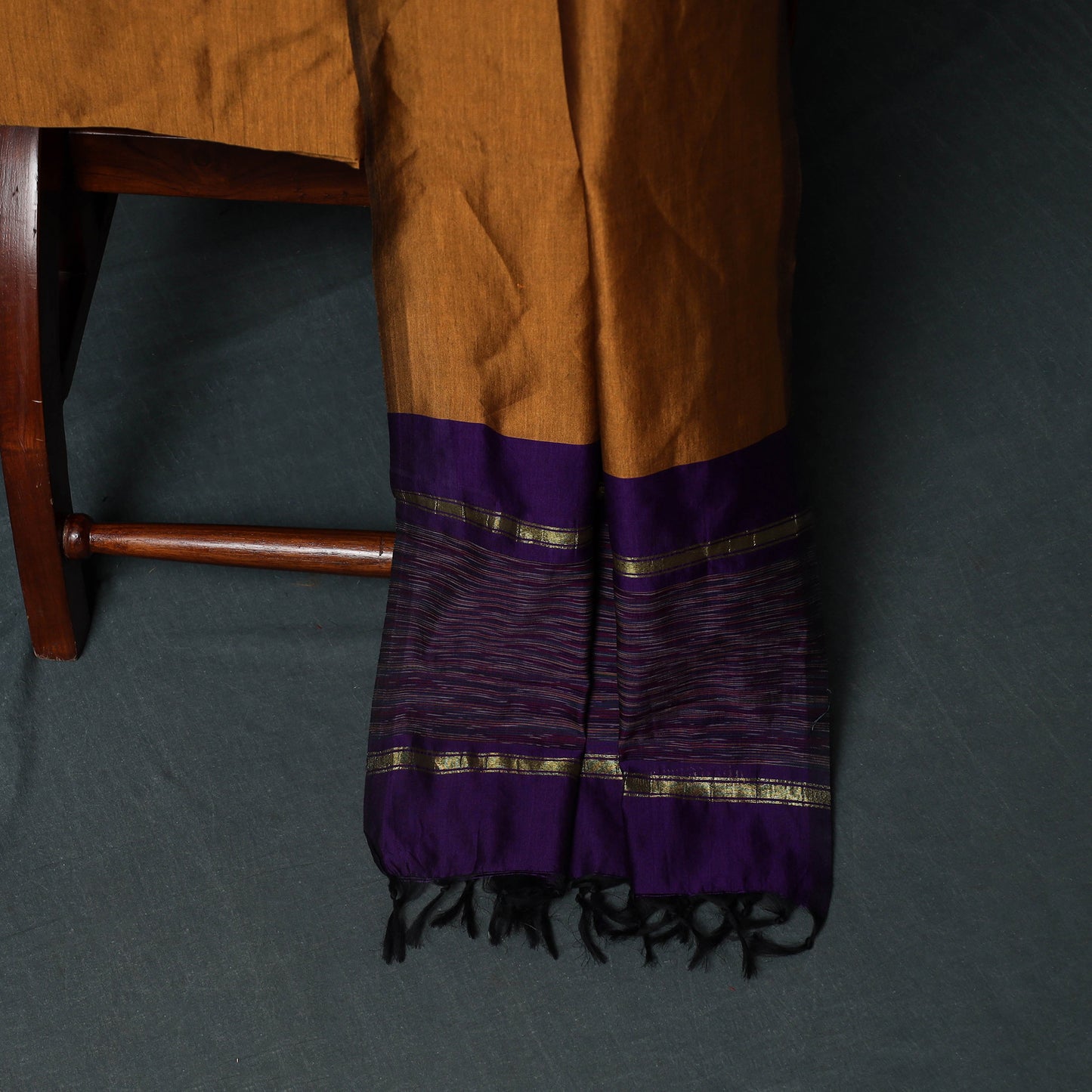 Pochampally Ikat Silk Cotton Kurta,Bottom & Dupatta Unstitched Dress Material Suit Set 13