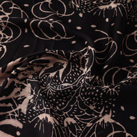 Black - Modal Silk Ajrakh Print Fabric 03