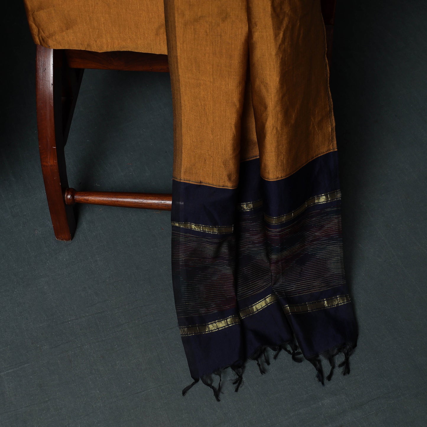 Pochampally Ikat Silk Cotton Kurta,Bottom & Dupatta Unstitched Dress Material Suit Set 14