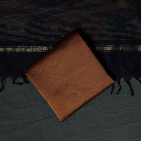 Pochampally Ikat Silk Cotton Kurta,Bottom & Dupatta Unstitched Dress Material Suit Set 14