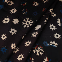 Black - Modal Silk Ajrakh Print Fabric 05