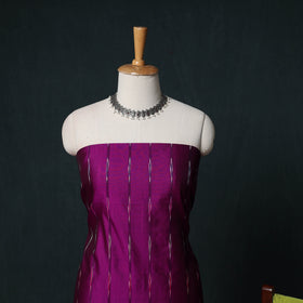 Pochampally Ikat Silk Cotton Kurta,Bottom & Dupatta Unstitched Dress Material Suit Set 15