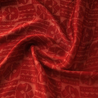 Red - Modal Silk Ajrakh Print Fabric 06