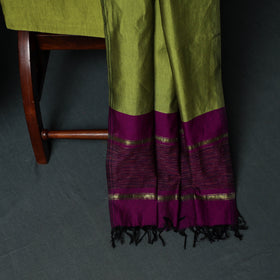 Pochampally Ikat Silk Cotton Kurta,Bottom & Dupatta Unstitched Dress Material Suit Set 15