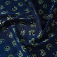 Blue - Modal Silk Ajrakh Print Fabric 10