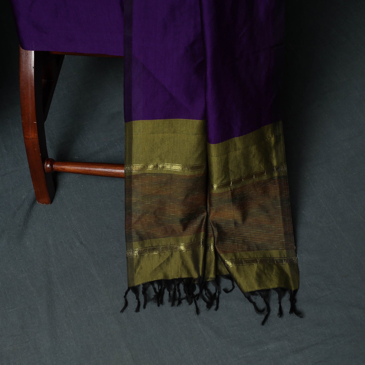 Pochampally Ikat Silk Cotton Kurta,Bottom & Dupatta Unstitched Dress Material Suit Set 17