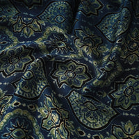 Blue - Modal Silk Ajrakh Print Fabric 12