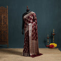 Banarasi Pure Handwoven Georgette Meena Buti Zari Jaal Work Saree 12