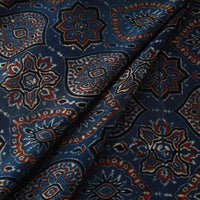 Blue - Modal Silk Ajrakh Print Fabric 14