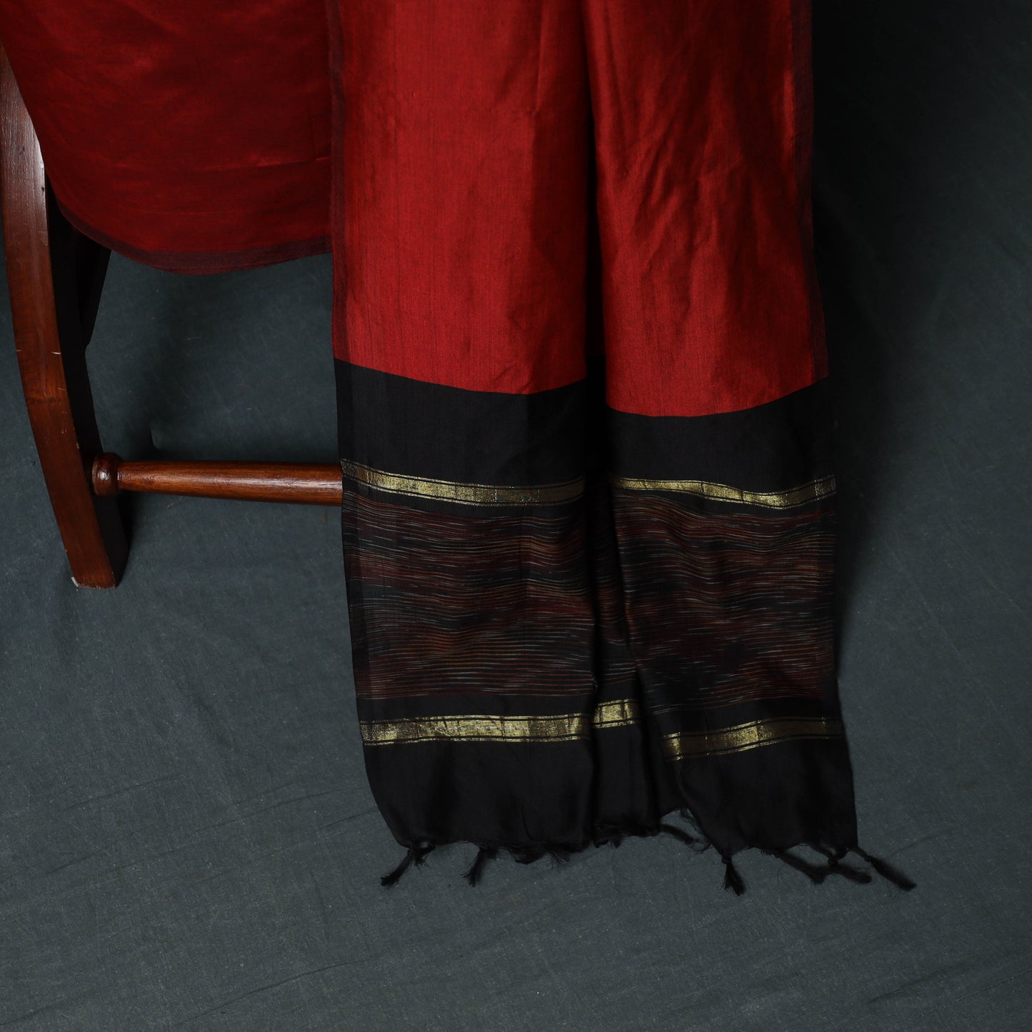 Pochampally Ikat Silk Cotton Kurta,Bottom & Dupatta Unstitched Dress Material Suit Set 18