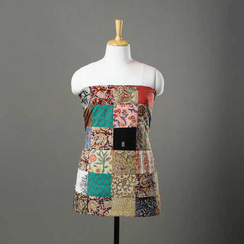 Multicolor - handcrafted patchwork cotton unstitched kurta