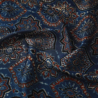 Blue - Modal Silk Ajrakh Print Fabric 14