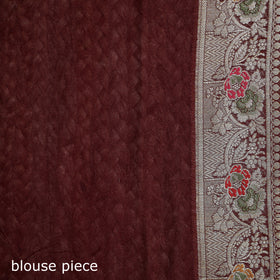 Banarasi Pure Handwoven Georgette Meena Buti Zari Jaal Work Saree 12
