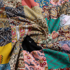 Multicolor - handcrafted patchwork cotton unstitched kurta