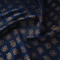 Blue - Modal Silk Ajrakh Print Fabric 15