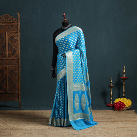 Banarasi Pure Handwoven Georgette Zari Work Saree 02
