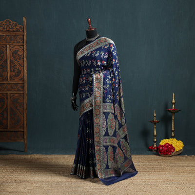 Banarasi Pure Handwoven Georgette Zari Work Saree 03