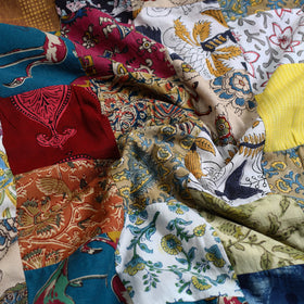  Multicolor Handcrafted Patchwork Cotton Kurta Material