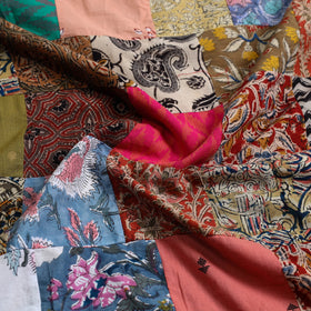 Multicolor - handcrafted patchwork cotton unstitched kurta