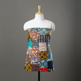 Multicolor - handcrafted patchwork cotton unstitched kurta