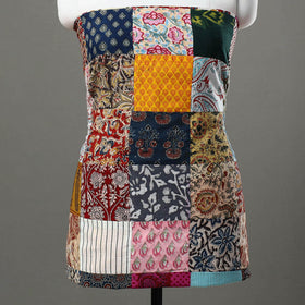 Multicolor - handcrafted patchwork cotton unstitched kurta