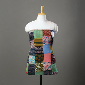Multicolor - handcrafted patchwork cotton unstitched kurta