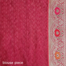 Banarasi Pure Handwoven Georgette Meena Buti Zari Jaal Work Saree 07