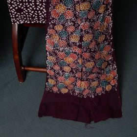 Indonesian Hand Batik Print Cotton 3pc Unstitched Dress Material Suit Set 04
