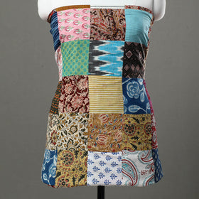 Multicolor - handcrafted patchwork cotton unstitched kurta