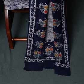 Indonesian Hand Batik Print Cotton 3pc Unstitched Dress Material Suit Set 05