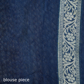 Banarasi Pure Handwoven Georgette Meena Buti Zari Jaal Work Saree 08