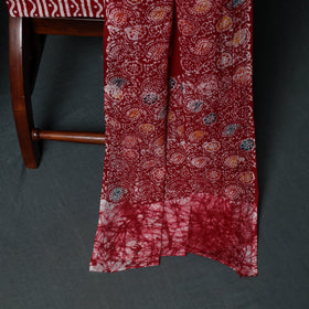 Indonesian Hand Batik Print Cotton 3pc Unstitched Dress Material Suit Set 06