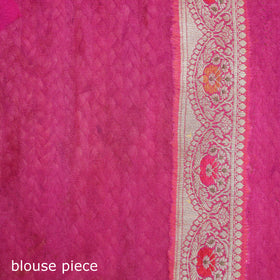 Banarasi Pure Handwoven Georgette Meena Buti Zari Jaal Work Saree 10