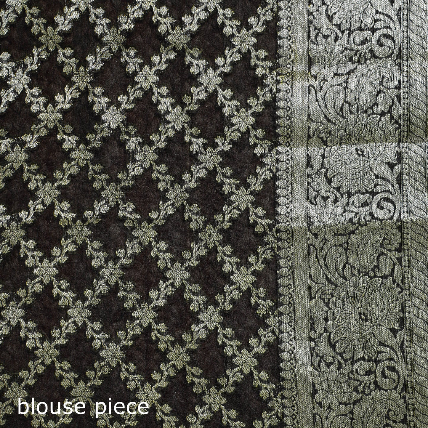 Banarasi Pure Handwoven Georgette Saree with Zari Border 14