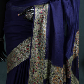 Banarasi Pure Handwoven Georgette Meena Buti Zari Jaal Work Saree 16