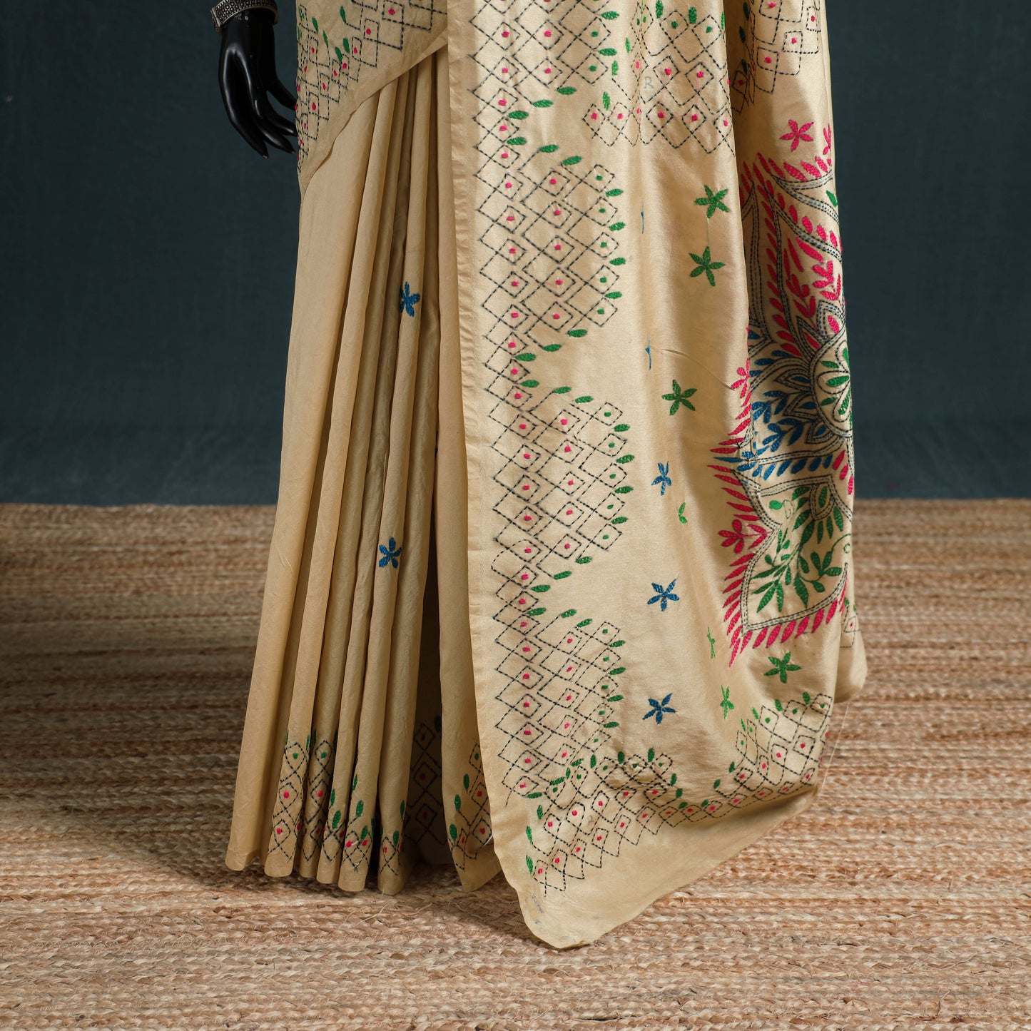 Hand Embroidered Silk Saree 36