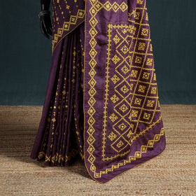 Pure Handloom Tussar Silk Gujrati Stitch Saree 02