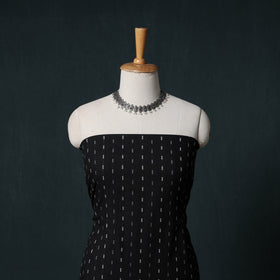 Jacquard Cotton Unstitched Dress Material: Kurta & Dupatta with Earrings 01