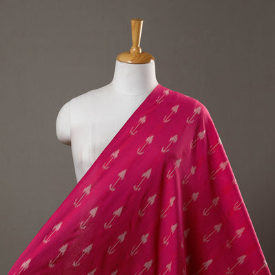 Pink - Handloom Cotton Pochampally Ikat Fabric 03