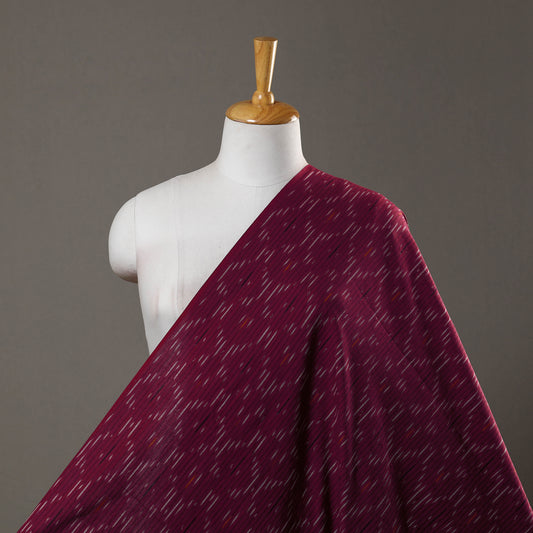 Purple - Handloom Cotton Pochampally Ikat Fabric 04